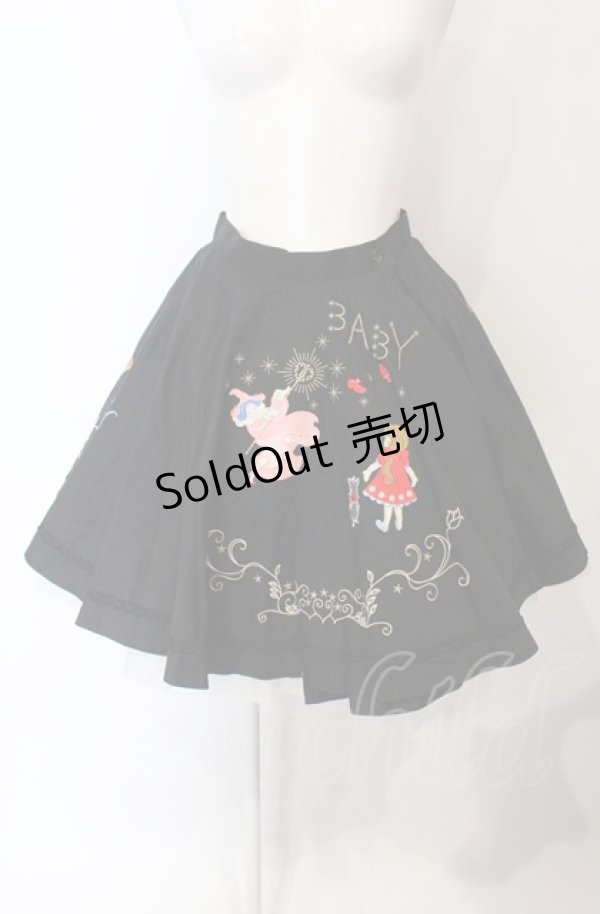 画像1: BABY,THE STARS SHINE BRIGHT / オズの魔法使いサーキュラー巻きスカート  クロ O-25-04-30-1087-BA-SK-OW-ZT467 (1)