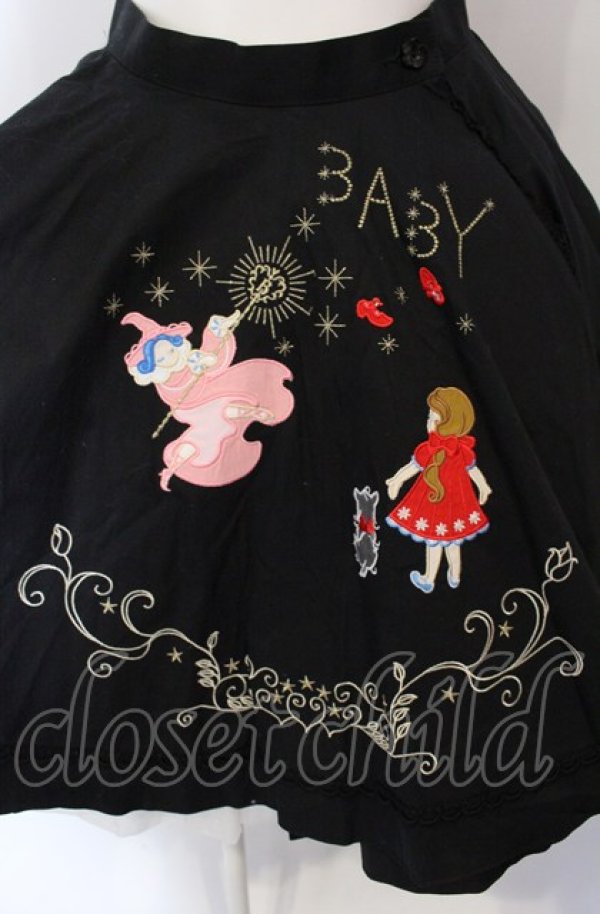 画像2: BABY,THE STARS SHINE BRIGHT / オズの魔法使いサーキュラー巻きスカート  クロ O-25-04-30-1087-BA-SK-OW-OS (2)