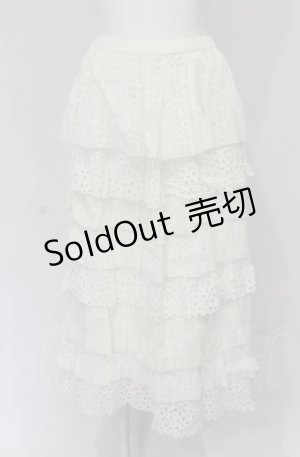 画像: Jane Marple Dans Le Salon / レースティアードロングスカート M シロ O-25-04-30-1107-JM-SK-OW-OS