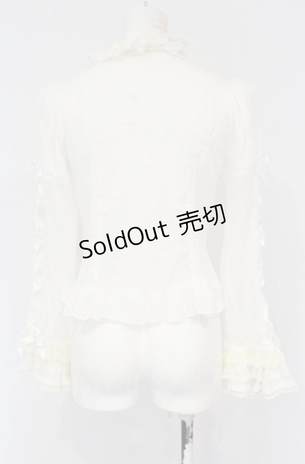 画像4: Angelic Pretty / ロイヤルボウタイブラウス（ボウタイ欠品）  アイボリー O-25-04-30-1110-AP-BL-OW-OS (4)