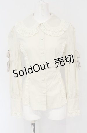 画像: metamorphose / 綿混レースブラウス  キナリ O-25-04-30-1111-ME-BL-OW-OS