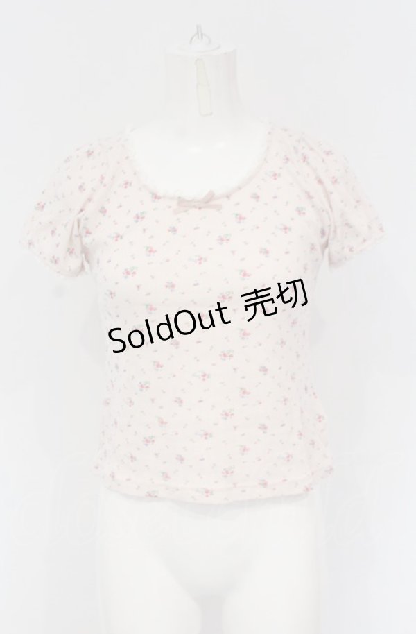 画像1: Honey Cinnamon / 花柄Tシャツ F ピンク O-25-04-30-1116-LO-TO-OW-OS (1)