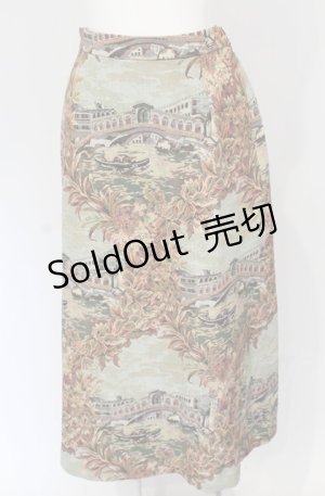 画像: Jane Marple Dans Le Salon / Original Venice Gobelin Print Long Skirt　スカート M グリーン系 O-25-04-30-1118-JM-SK-OW-OS
