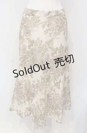 画像: INGEBORG / フラワーペイズリーロングスカート 9 アイボリー O-25-04-30-1013-LO-SK-IG-ZT363