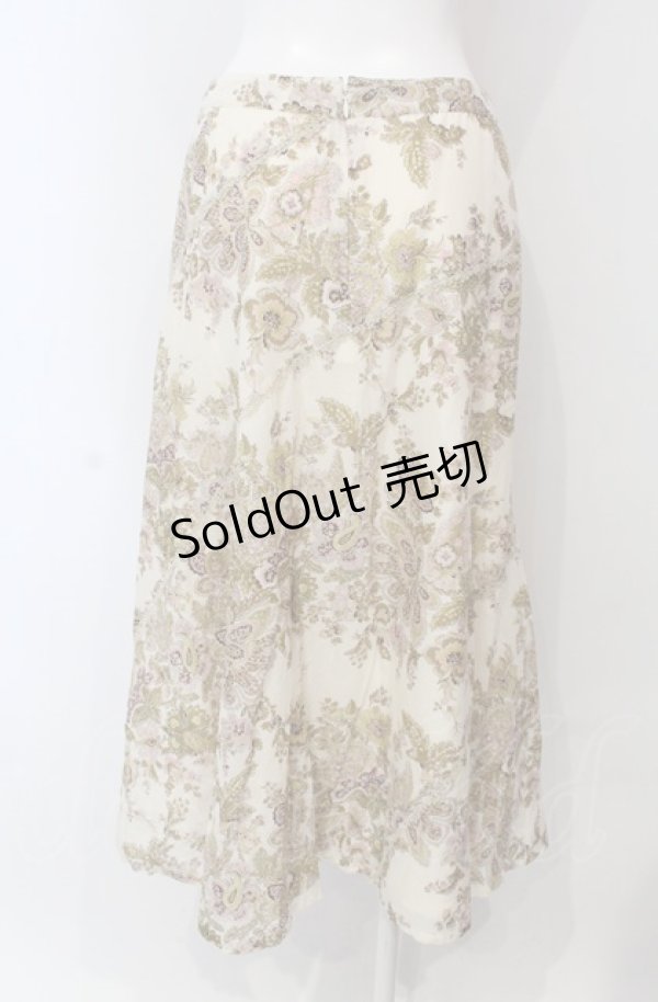 画像3: INGEBORG / フラワーペイズリーロングスカート 9 アイボリー O-25-04-30-1013-LO-SK-IG-ZT363 (3)