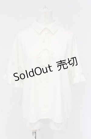 画像: merry jenny / リボンリボンリボンシャツ F オフホワイト O-25-04-30-1130-LO-BL-OW-OS