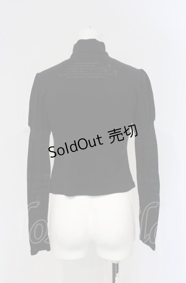 画像4: h.naoto Blood / チョーカー付きカットカーディガン  ブラック O-25-04-30-1133-HN-TO-OW-OS (4)