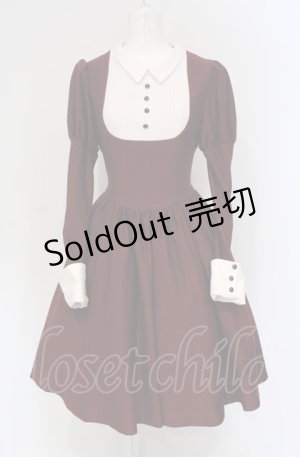 画像: NO.S PROJECT / クラシックレトロワンピース S ボルドー O-25-04-30-1134-LO-OP-OW-OS