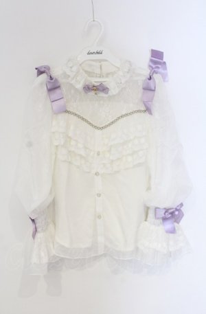 画像: HinanaQueena /  妖精の秘密の花園ブラウス S シロ×ラベンダー O-25-04-30-1139-LO-BL-OW-OS