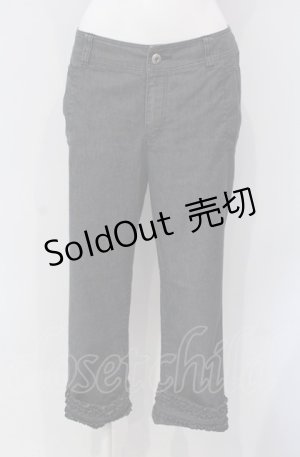 画像: INGEBORG / 裾フリルデニムパンツ 7 グレー系 O-25-04-30-1003-LO-PA-IG-ZT318