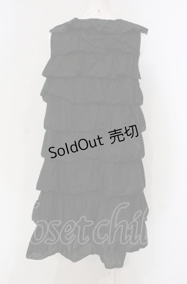 画像4: 【SALE】PINK HOUSE / 段々フリルノースリーブチュニックブラウス  クロ O-25-04-30-1021-LO-BL-IG-ZT364 (4)