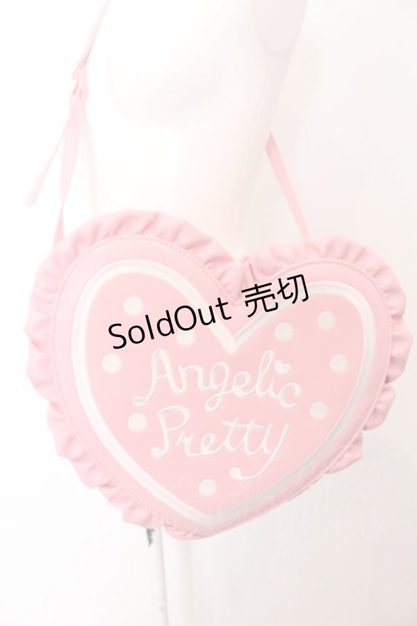 画像1: Angelic Pretty / ドットロゴハートショルダーバッグ  ピンク O-25-04-30-010-AP-BG-IG-OS (1)
