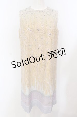 画像: Franche Lippee / 花柄ノースリーブワンピース【SAMPLE】  アイボリー×ラベンダー O-25-04-30-2066-LO-OP-IG-OS