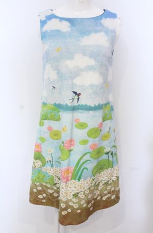 画像: Franche Lippee / おやゆびひめノースリワンピ【SAMPLE】  サックス O-25-04-30-2067-LO-OP-IG-OS