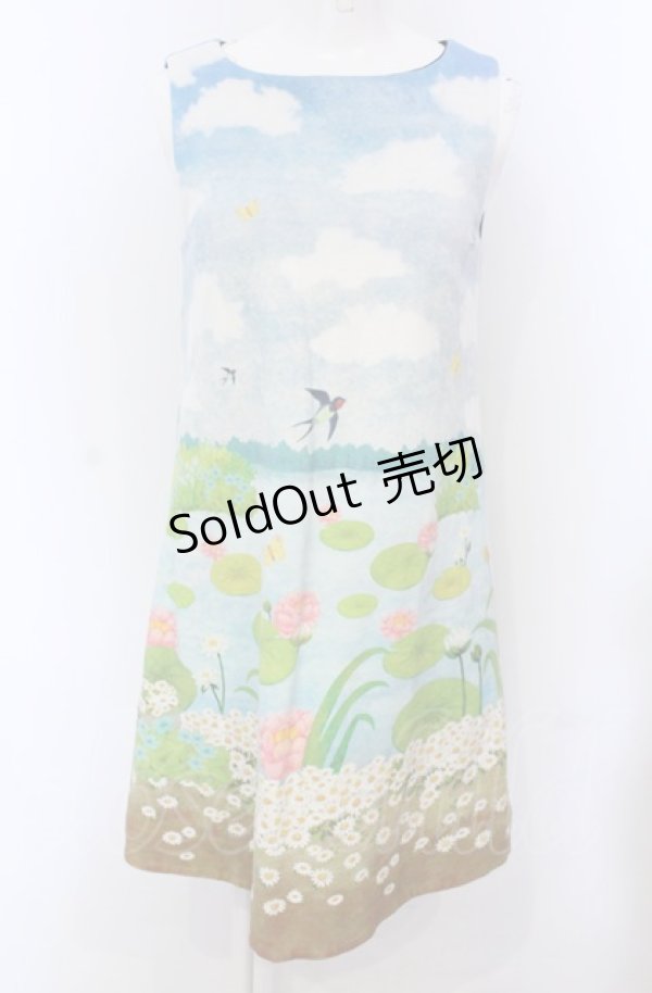 画像1: Franche Lippee / おやゆびひめノースリワンピ【SAMPLE】  サックス O-25-04-30-2067-LO-OP-IG-OS (1)