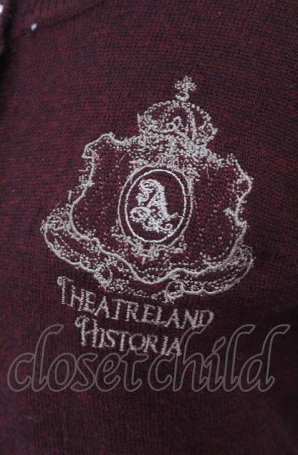 画像2: Amavel / Theatreland Emblemカーディガン  ボルドー O-25-04-30-2069-CA-TO-IG-OS (2)