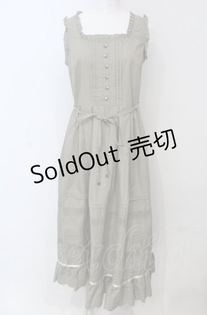 画像: axes femme / ピンタックコットンワンピース  グリーン O-25-04-30-2008-AX-OP-IG-OS