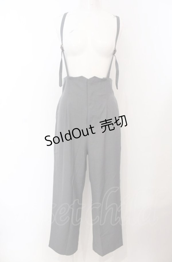 画像1: Fi.n.t / サスペンダー付きストレートパンツ  グレー O-25-04-30-2082-CA-PA-IG-ZT227 (1)