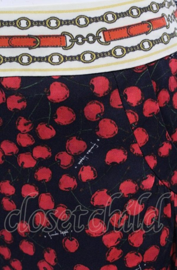 画像2: Franche Lippee / チェリーキュロット【SAMPLE】  ネイビー O-25-04-30-2083-LO-PA-IG-OS (2)