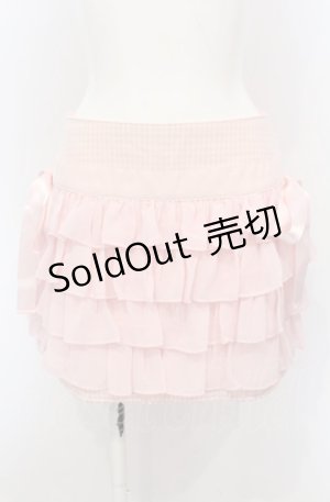 画像: MILK / 切り替えティアードシフォンスカート  ピンク O-25-04-30-2084-ML-SK-IG-OS