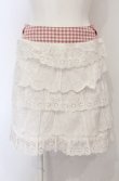 画像1: Jane Marple / カットワークレースとギンガムチェックのリバーシブルスカート  ピンク×シロ O-25-04-30-2085-JM-SK-IG-OS (1)