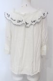 画像3: an another angelus / ローズ刺繍オフショルブラウス  オフシロ O-25-04-30-2009-CA-BL-IG-OS (3)