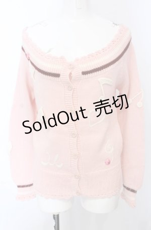 画像: MILK / アイコンモチーフニットカーディガン  ピンク O-25-04-30-2106-ML-TO-IG-OS