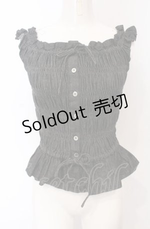 画像: Jane Marple / デニムシャーリングビスチェ M クロ O-25-04-30-2107-JM-TO-IG-OS