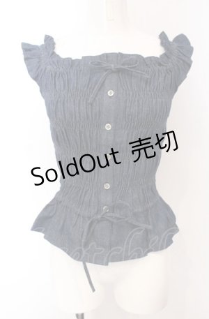 画像: Jane Marple / デニムシャーリングビスチェ M インディゴ O-25-04-30-2108-JM-TO-IG-OS