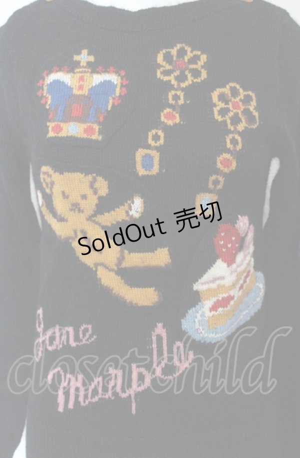 画像2: Jane Marple / おもちゃ編み込みニット M クロ O-25-04-30-2109-JM-TO-IG-OS (2)