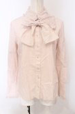 画像1: Jane Marple / ストライプボウタイ付きブラウス M ピンク×シロ O-25-04-30-2110-JM-BL-IG-OS (1)