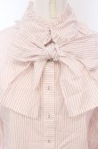 画像2: Jane Marple / ストライプボウタイ付きブラウス M ピンク×シロ O-25-04-30-2110-JM-BL-IG-OS (2)