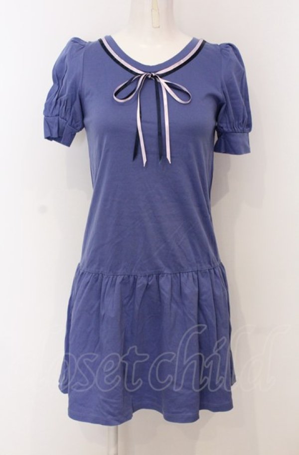 画像1: MILK / Twin Ribbonワンピース  ブルー O-25-04-30-2115-ML-OP-IG-OS (1)