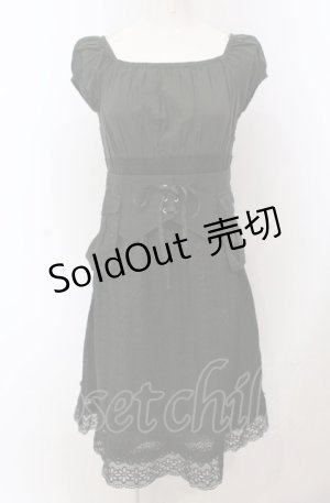 画像: Jane Marple / カットワークレースのウエストポケット付きワンピース M グリーン O-25-04-30-2120-JM-OP-IG-OS