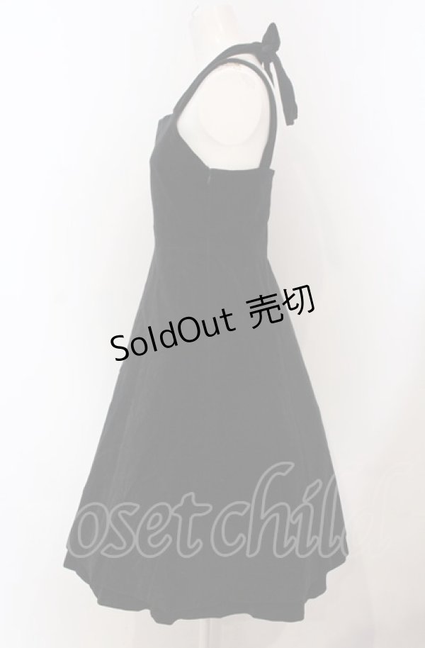 画像2: Jane Marple / 別珍ホルタージャンパースカート M クロ O-25-04-30-2121-JM-OP-IG-OS (2)