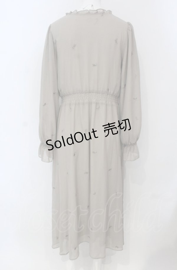 画像3: 【SALE】an another angelus / ローズ刺繍シフォンワンピース  カーキグリーン O-25-04-30-2012-CA-OP-IG-ZT100 (3)