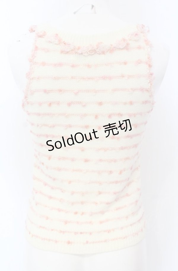 画像3: Jane Marple / チェリーモチーフニットトップス  アイボリー×ピンク O-25-04-30-2132-JM-TO-IG-OS (3)