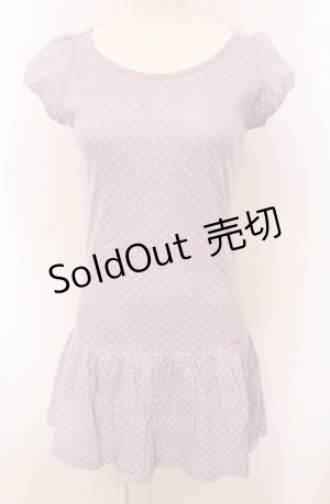 画像: MILK / ロゴ刺繍ドットカットワンピース  ラベンダー O-25-04-30-2133-ML-OP-IG-OS