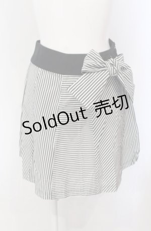 画像: Jane Marple / ストライプ切り替えスカート M クロ×シロ O-25-04-30-2135-JM-SK-IG-OS