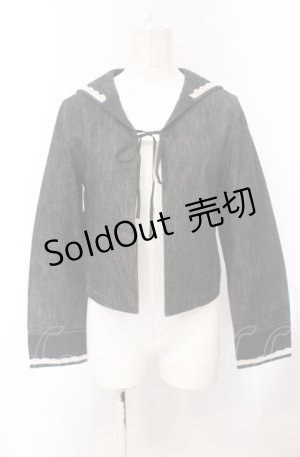 画像: Jane Marple / デニムセーラーボレロ M クロ O-25-04-30-2140-JM-TO-IG-OS