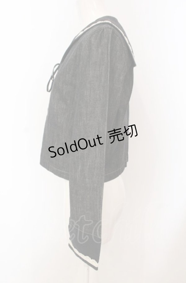 画像3: Jane Marple / デニムセーラーボレロ M クロ O-25-04-30-2140-JM-TO-IG-OS (3)