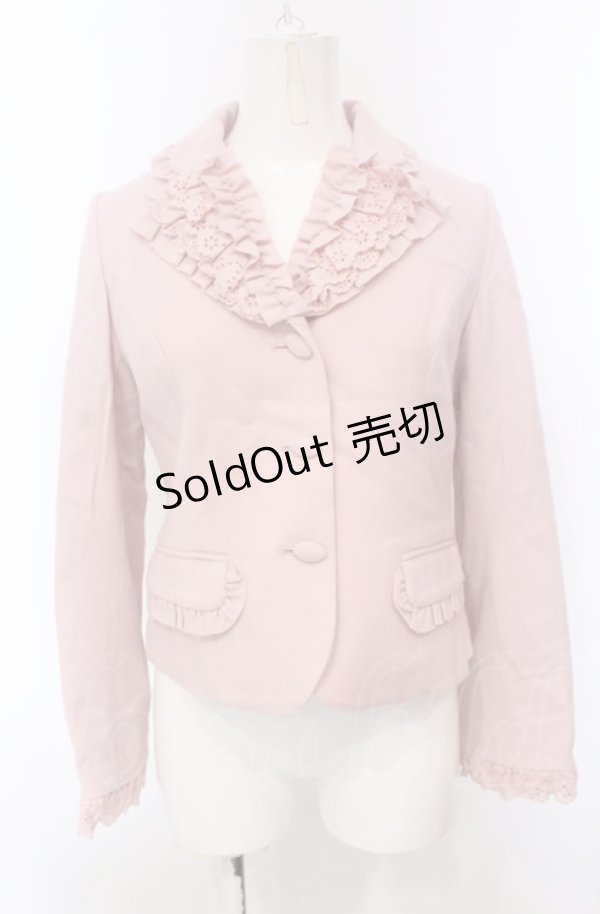 画像1: Jane Marple / カットワークレースフリルジャケット M ピンク O-25-04-30-2145-JM-JA-IG-OS (1)