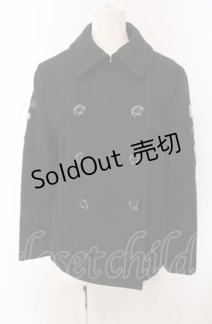 画像: Jane Marple / ワッペンショートコート M クロ O-25-04-30-2151-JM-CO-IG-ZT-C034