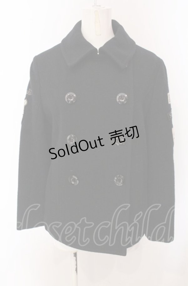 画像1: Jane Marple / ワッペンショートコート M クロ O-25-04-30-2151-JM-CO-IG-ZT-C034 (1)