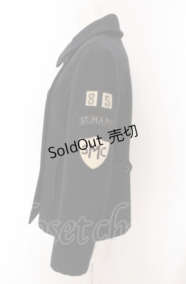 画像2: Jane Marple / ワッペンショートコート M クロ O-25-04-30-2151-JM-CO-IG-ZT-C034 (2)