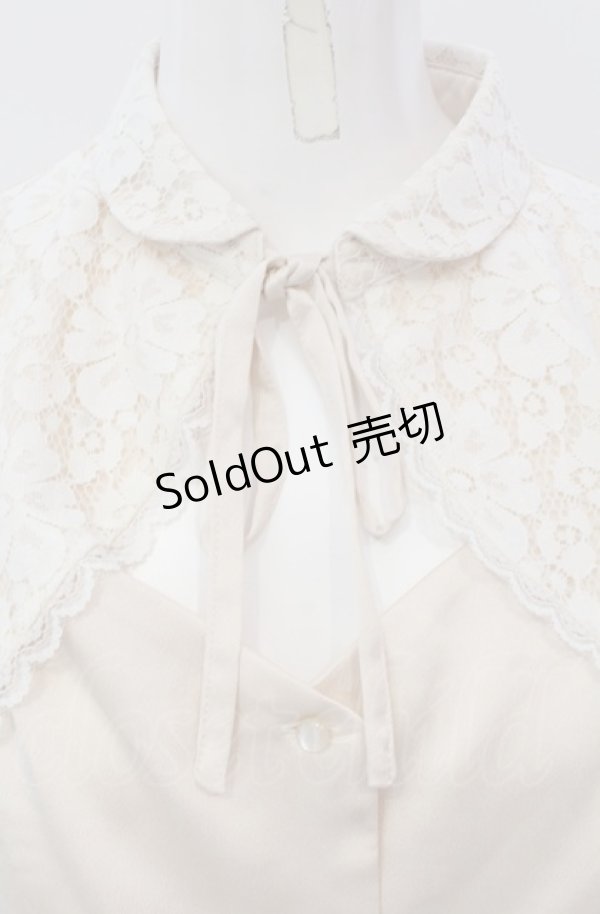 画像2: an another angelus / レース重ねダイヤ開きブラウス  アイボリー O-25-04-30-2016-CA-BL-IG-OS (2)