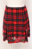 画像1: Jane Marple / Tartan Rose アップリケエンブロイダリースカート M アカチェック O-25-04-30-2153-JM-SK-IG-OS (1)