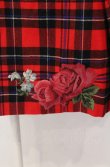 画像2: Jane Marple / Tartan Rose アップリケエンブロイダリースカート M アカチェック O-25-04-30-2153-JM-SK-IG-OS (2)