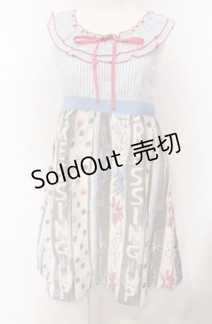 画像: MILK / Dressing up ドレス  サックス×シロ×ピンク O-25-04-30-2154-ML-OP-IG-OS