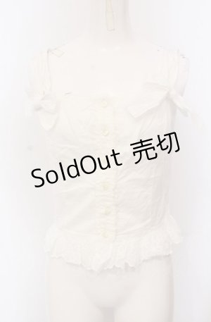 画像: Jane Marple / レース配色コットンキャミソール M シロ O-25-04-30-2157-JM-TO-IG-OS